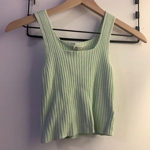 RARE brandy melville lime green knitted tank